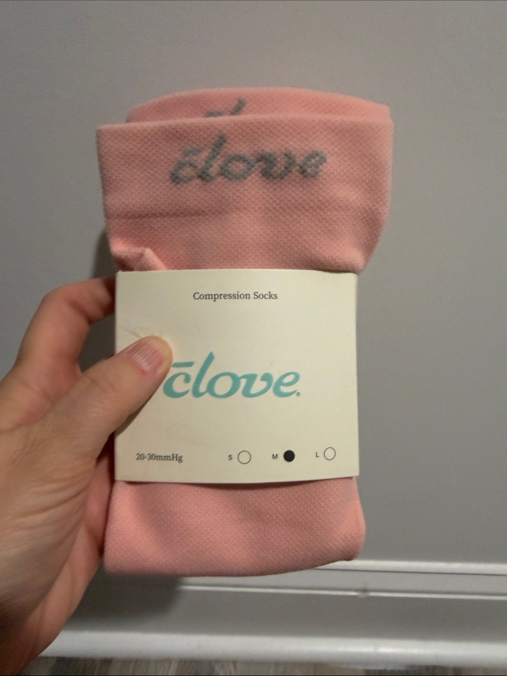 Clove Pink Compression Socks Size Medium